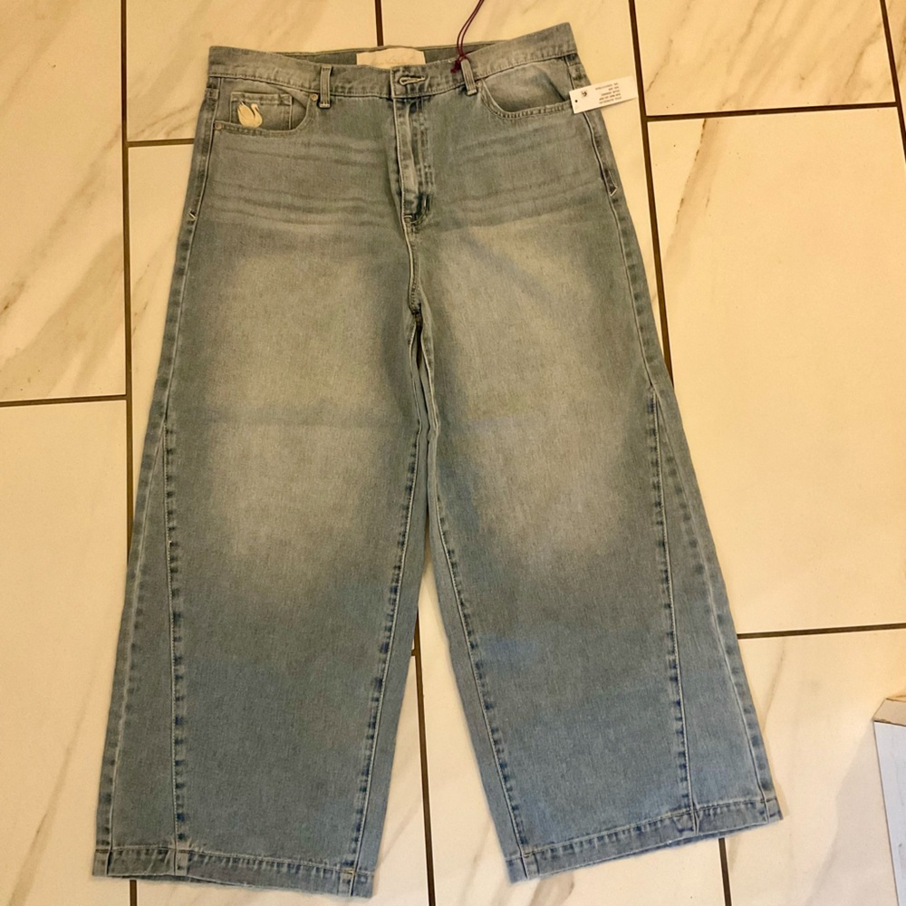 Gloria Vanderbilt x Christian Siriano Rori Wide Leg Women's Blue Jeans Sz 29/8